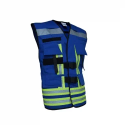 Funktionsweste BLAU | segmentierte Reflexstreifen