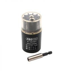 Bitbox mit Universalhalter, neun Bits |  Ø 47 x 85 mm