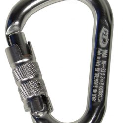 CT HMS SAFE-LOCK Karabiner
Farbe: Aluminium, poliert 
Gewicht: ca. 90 g 
Abmessungen (B x H): 7 x 11 cm 
Material: Aluminium
Bruchlast, geschlossen:
- l?ngs:  23 kN
- quer:      8 kN
Bruchlast offen:
- l?ngs:    9 kN