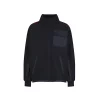 Fleecejacke Comfort mit blauer, roter & silber Biese