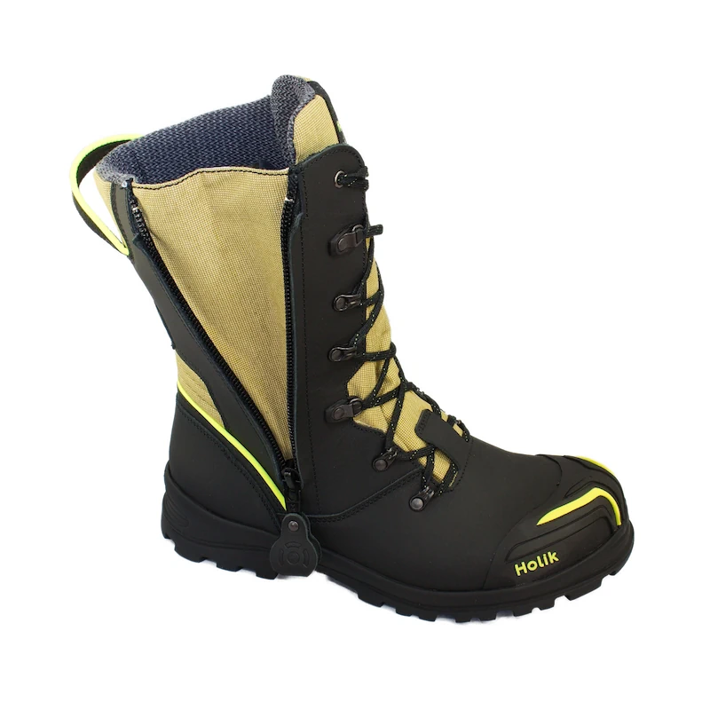 Zlin TX PBI Beige Feuerwehrstiefel mit TPU-Zehenschutz